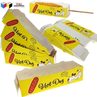 Bandeja de Papel para Empacar Hot Dogs, Desechable, de Grado Alimenticio, con Logotipo Personalizado, Dimensiones Personalizadas, Precio de Fábrica
