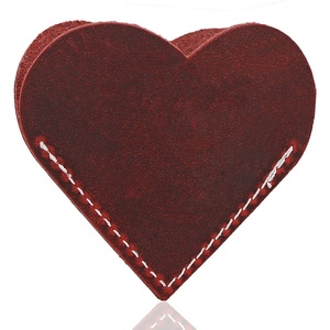 Hot Selling Fashion Cute Bookmarks Love Heart High Quality Handmade Genuine Leather Heart Shaped Bookmark