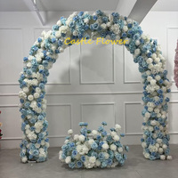 Arche florale D-Arch, très vendue, de haute qualité, arche florale blanche en forme de U pour la décoration de scène de mariage et de fond de scène
