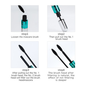 Maquillage 2 en 1 <span class=keywords><strong>Mascara</strong></span> <span class=keywords><strong>waterproof</strong></span> Private Label False Lash Double Effect Volume 4D Fiber qic 4d Curling Black <span class=keywords><strong>Mascara</strong></span> Eyelashes - Product Image 6