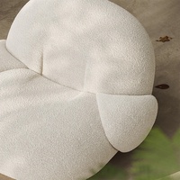 Fauteuil inclinable Zayshine en tissu sherpa blanc crème, style rétro français de luxe, pour salon, chambre à coucher, fauteuil de détente individuel en laine