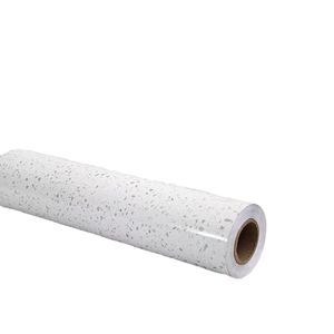 ORON DECO Autocollant mural en marbre auto-adhésif personnalisé, <span class=keywords><strong>papier</strong></span> <span class=keywords><strong>peint</strong></span> vinyle brillant blanc granit <span class=keywords><strong>terrazzo</strong></span>, imperméable pour la maison moderne - Product Image 4