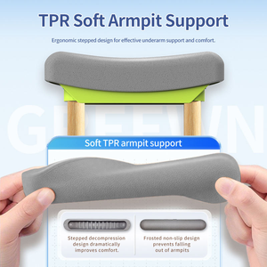 Muleta de Aluminio con Acabado de Madera, Estructura Reforzada Integrada, Antideslizante, Capacidad de 100 kg, Diseñada <span class=keywords><strong>para</strong></span> Personas Mayores - Product Image 5