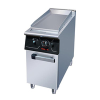 JUSTA Gas Griddle dengan Kabinet 5.9kW Gas Alam Komersial Flat Top Grade 304 Stainless Steel Tipe Lantai Berdiri Garansi 1 Tahun