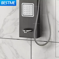 Panneau de pluie Salle de bain Colonne Tours Cascade Spa Jets Smart Douche Panneau mural Acier inoxydable 304 Robinet de douche Panneau de douche