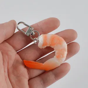 Divertido Llavero de PVC con Forma de Camarón, Llavero de Prawn, Juguete de Comida Marina para Niños, Adorno para Bolsos y Mochilas, Accesorios de Joyería para Mujer y Niña - Product Image 3