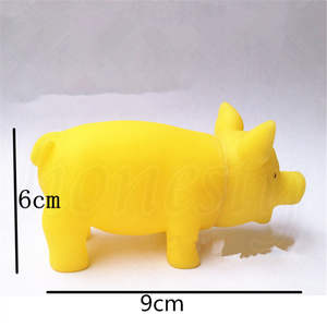 Grappig Rubber Varkensmodel Grommende Hond Kauwen Speeltje Voor Kinderen Piepend Fetch Speelgoed Met Huisdecor Accenten - Product Image 4
