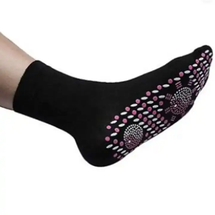 Chaussettes chauffantes en tourmaline Soins de santé Douleur au pied Chaud Pieds froids Confort Chaussettes de thérapie auto-chauffantes