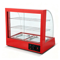 Kommerzieller Tischaufsatz-Speisenwärmer aus Edelstahl mit Elektrischer Heizung und Warmhaltevitrine