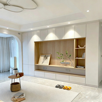 Mueble de TV de Pared Completo de Diseño Personalizado, Líneas Limpias, Ecológico y Seguro