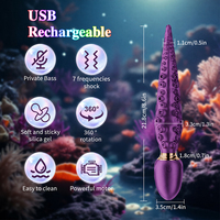 Tentacules d'octopus artificiels fabriqués sur mesure, jouet sexuel factice pour point G et anus, vibrateur à balle, adapté aux hommes et aux femmes.
