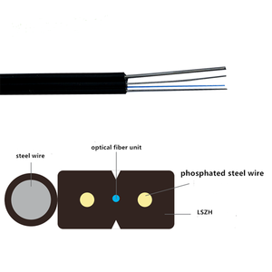 Hot bán FTTH thả sợi cáp quang ngoài trời trong nhà màu đen trắng xanh g652d g657a1 g657a2 duy nhất Chế độ một 1 2 4 6 8 12 FO lõi - Product Image 3