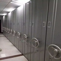 Étagère compacte mobile manuelle sur mesure en acier, compacteur de fichiers haute densité, rayonnage de stockage dense pour archives de bureau gouvernemental