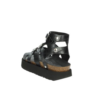G105800 sandali neri con scivoli bassi da donna con plateau antiscivolo leggero e leggero Design stampato con tendenza alla moda - Product Image 2