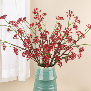 All'ingrosso 80cm ornamento di frutta artificiale Set rosso blu simulato bacche verdi frutti di vite edera e fiore per la decorazione della casa - Product Image 3