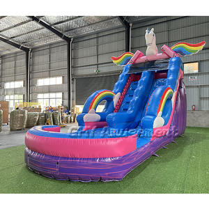 Glissière d'eau pleine d'entrain gonflable bleue <span class=keywords><strong>de</strong></span> marbre d'arbre <span class=keywords><strong>de</strong></span> marbre <span class=keywords><strong>de</strong></span> Offre Spéciale avec le ventilateur - Product Image 5