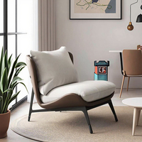 Canapé inclinable ergonomique moderne avec cadre en fer pour chambre à coucher, salon, hôtel, café et salon