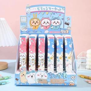 24支/盒 动漫 Chiikawa 凝胶卡哇伊0.5按压式签字笔学生二维卡通文具礼物 - Product Image 1
