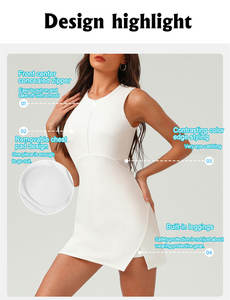 Romper Atlético de Verano al Por Mayor, Oferta Especial, Conjunto de Media Cremallera, Vestido de Tenis, Traje de Golf de Una Pieza, Ropa Deportiva para Correr para Mujer - Product Image 4