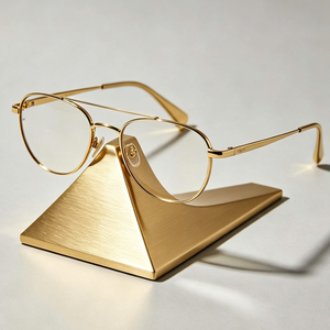 Soporte para Gafas de Acero Inoxidable Arenado, Exhibidor de Gafas de Sol de Aluminio Anodizado, Soporte para Gafas de Latón Sólido, Reposa Gafas - Product Image 1