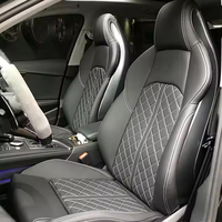 Stilvolle Elektrische Sitzaufrüstung für Audi - Schwarzes Gestepptes Leder & Sportliche Ergonomie, Komfortsteigerung für Rennstrecken- und Stadtfahrten