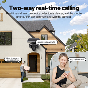 Nuevo 12mp 3 lentes 3 pantalla Wifi/4G Cámara solar con sistema de alarma Detección de movimiento 3ptz Seguimiento automático Cámara de red Seguridad 6K - Product Image 3