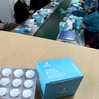 Compléments Solilan OEM Energy Focus sans sucre, vitamines B6 et B12, L-théanine, menthe, comprimés dissolvables pour la concentration et l'énergie