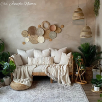 Home Items Trend House Show Piece Woven Wall Kids Decor Plate Gifts Round Decor Hanging Art Design Moon Phases Nordic