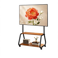 Support de télévision sur roulettes Sanwei en acier laminé à froid de style artistique pour écran de télévision LED/LCD de 32 à 75 pouces