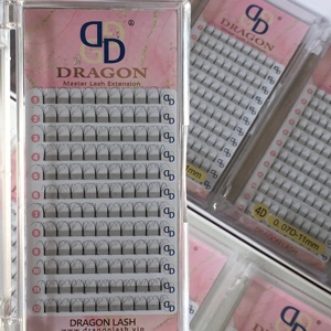 Venta al por mayor de pestañas de tallo largo 4D de 0.07, bandejas de pestañas hechas a mano, abanicos de volumen pre-fabricados, extensiones de pestañas 3D 5D 6D, pestañas Promade, extensiones de pestañas Cils - Product Image 1