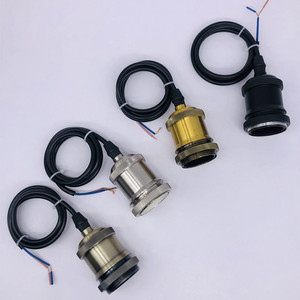 Kit de support de <span class=keywords><strong>lampe</strong></span> suspendue rétro E26/E27 avec douille à vis en aluminium, base d'ampoule en laiton et en PC, douille de <span class=keywords><strong>plafond</strong></span> et câble de 3 m - Product Image 5