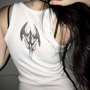 Top Corto sin Mangas Ajustado con Estampado de Letras y Tachuelas Estilo Y2K, Chaleco Sexy para Mujer, Verano - Product Image 4