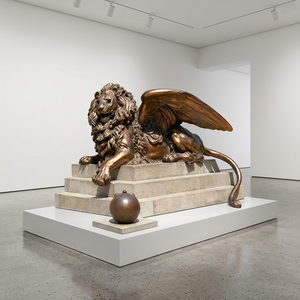 Magnífica Estatua <span class=keywords><strong>de</strong></span> León Alado <span class=keywords><strong>de</strong></span> Bronce Fundido a Mano - Escultura Emblemática <span class=keywords><strong>de</strong></span> Estilo San Marcos Veneciano, Escultura <span class=keywords><strong>de</strong></span> León <span class=keywords><strong>de</strong></span> Bronce - Product Image 1