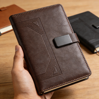 Libreta de Cuero PU con Tapa Dura A5 Personalizada al por Mayor - Carpeta de 6 Anillas, Agenda Diaria con Logotipo Personalizado para Regalo Corporativo de Oficina