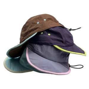 Casquette de sport d'extérieur 5 panneaux en nylon brodée pour la pêche, personnalisable, idéale pour le camping - Product Image 3