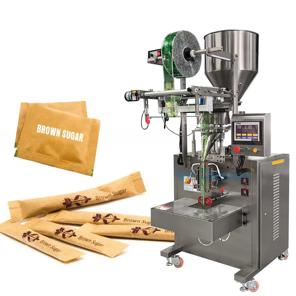 In stock fully automatic 5g coffee sugar bag packing machine for sugar stick packing machine sugar sachet packaging machine