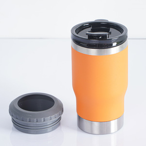 Taza aislada gruesa de doble capa 4 en 1, tanque de almacenamiento en frío de 14oz con abridor, sacacorchos, gruñidor de <span class=keywords><strong>cerveza</strong></span> de acero inoxidable - Product Image 3