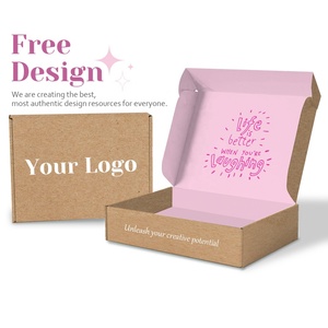 Custom Oem Printing Logo Eco Friendly Kraft Paper Packaging Corrugated Shipping Box Mailers for Small Business - Product Image 4