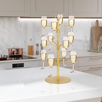 Support à cocktails pour boissons, tour à champagne, porte-verres à vin, 3 niveaux, 12 supports, présentoir à boissons pour bar et maison