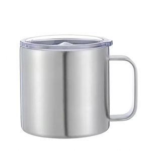 Gobelet isotherme à double paroi de 12 oz avec logo personnalisé, revêtement en poudre, en acier inoxydable, pour le café, le camping, avec couvercle - Product Image 5