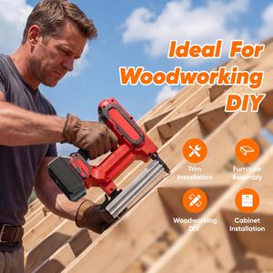 Cordless <b>Brad</b> Nailer, 21V Battery Powered Nail Gun for Woodworking Furniture, 2400mAh Rechargeable 2-in-1 Staple Gun Cordless - Product Image 4