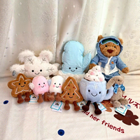 Nouveaux gants de Noël en forme de boule de neige, décorations en peluche pour arbre de Noël, bonbons en coton, étoiles, cacahuètes, poupées