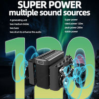 Speaker Karaoke DSP BT Baru S1314 200W Dengan 2 Mic Nirkabel, Power Bank, TWS, EQ, TF, USB, Live Streaming, Rekaman Audio