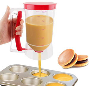 Distributeur de pâte à crêpes, cupcakes et gaufres en plastique – Accessoires de cuisine et outils de pâtisserie pour une vie plus facile - Product Image 1