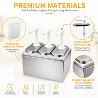 COOKAID Distributeur de sauce commercial à pression manuelle en acier inoxydable, pompe à sauce chauffante pour fromage, alimentation à température constante 1