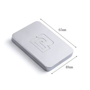 Hot Selling Rectangle Silver Embossed Metal Rotatable Mini Vanity Makeup Mirror - Product Image 6