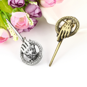 Broche Retro Fashion Mão do Rei, Acessórios Decorativos para Casacos e Chapéus - Product Image 5