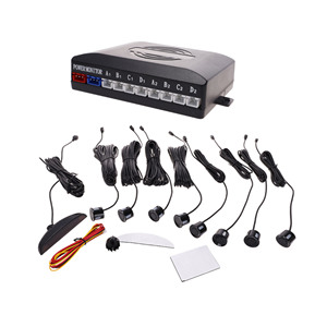 Kit 8 sensori di parcheggio con Display a LED e cicalino per sensori anteriori e posteriori da 21mm-auto e moto/sensore di parcheggio - Product Image 1