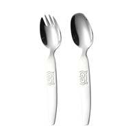 Ensemble de cuillères et fourchettes pour bébé en acier inoxydable 316, style moderne et luxueux, sans BPA et respectueux de l'environnement