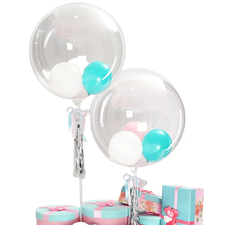 Party zubehör Bobo Globos Helium Runde gestreckte Luftballons Transparente 36 Zoll TPU 24 Zoll Muttertag Party Dekoration